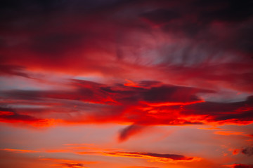 Dramatic sky at sunset