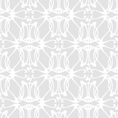 seamless pattern with abstract gray Art Nouveau floral style