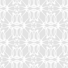 seamless pattern with abstract gray Art Nouveau floral style