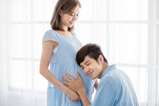 pregnant couple expecting baby