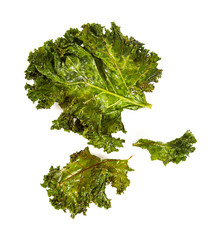 kale chips isolated on white