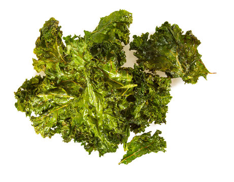 kale chips isolated on white