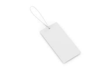 Naklejka premium Blank plastic travel number luggage identifier tag, mock up template on isolated white background, 3d illustration