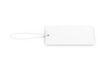 Blank plastic travel number luggage identifier tag, mock up template on isolated white background, 3d illustration