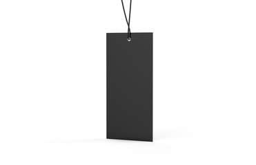 Blank plastic travel number luggage identifier tag, mock up template on isolated white background,...