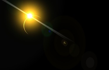 Lens flare, outer space earth, moon, eclipse
