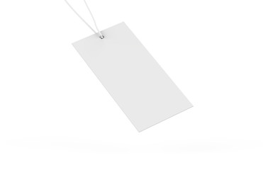 Blank plastic travel number luggage identifier tag, mock up template on isolated white background, 3d illustration