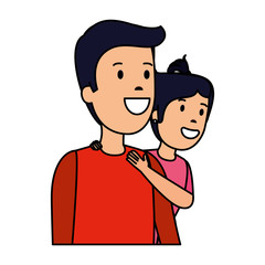Obraz premium father with daughter characters