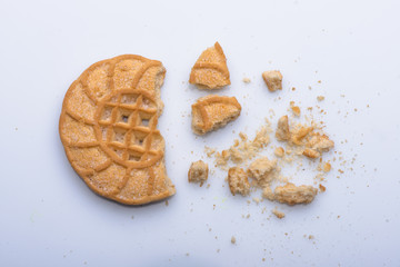 cookies closeup. broken cookies