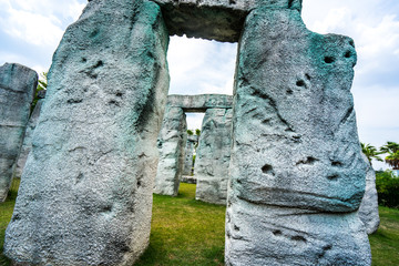 Stonehenge replica The real thing is in England.