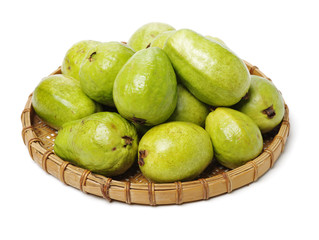 Pink guava isolated on white background