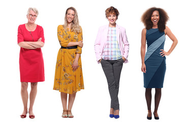 Fototapeta premium Group of women in a row