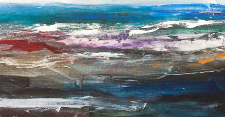 Wave, cold sea oil on canvas art