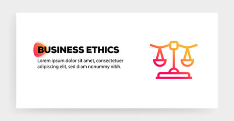 BUSINESS ETHICS ICON CONCEPT