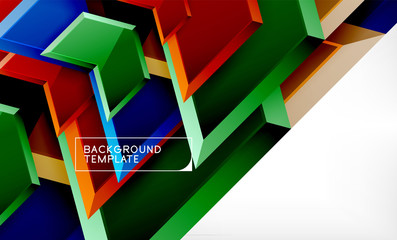 Techno arrow background, template design