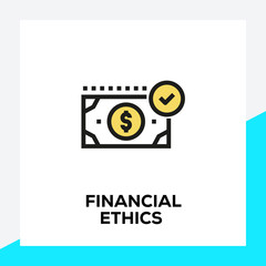 FINANCIAL ETHICS LINE ICON SET