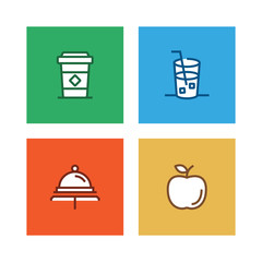 FOOD AND DRINK LINE ICON SET