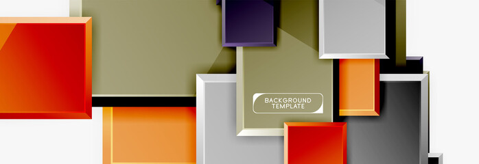 Abstract square composition for background, banner or logo