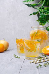 Infused water with fruit