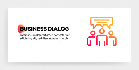 BUSINESS DIALOG ICON CONCEPT