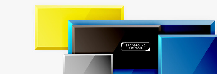 Minimal square banner abstract background