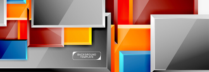 Minimal square banner abstract background