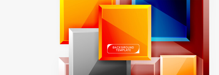 Minimal square banner abstract background