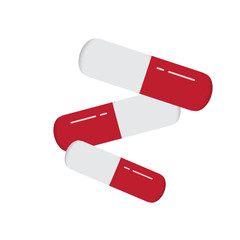 Medicine capsule. Tablet, vector illustration. pills isolated on white background