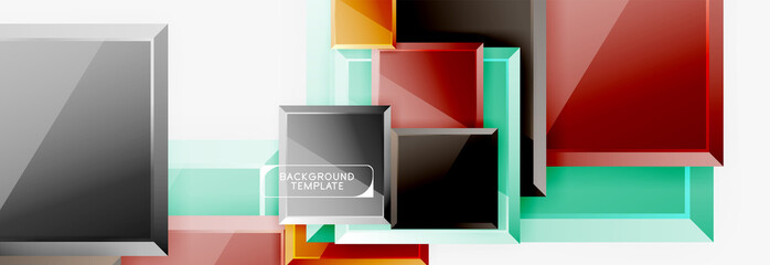 Minimal square banner abstract background