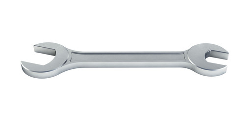 Wrench isolated on white background 3d rendering without shadow