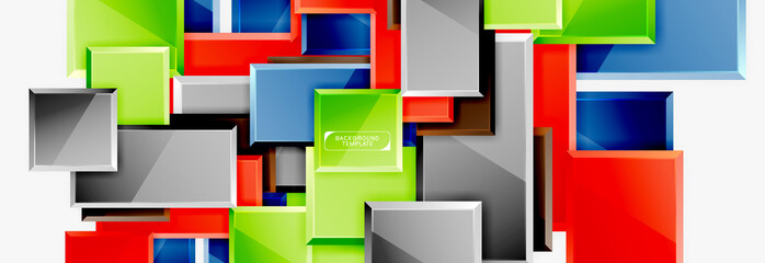 Fototapeta premium Minimal square banner abstract background