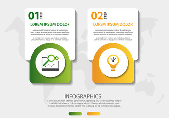 Vector infographic 3D template for two label, diagram, graph, presentation and circles. Business concept with 2 options. For content, flowchart, steps, parts, timeline, workflow, chart. EPS10