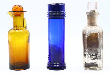 Antique Medicine Bottles, 1800s Victorian Era