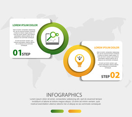 Vector infographic 3D template for two label, diagram, graph, presentation and circles. Business concept with 2 options. For content, flowchart, steps, parts, timeline, workflow, chart. EPS10