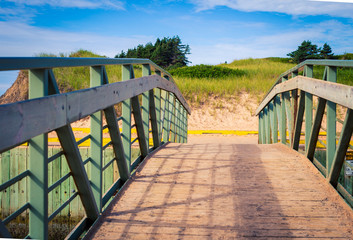 bridge to the beach in PEI