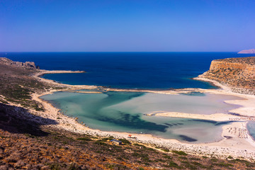 Fototapeta na wymiar Balos lagoon on Crete island, Greece