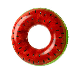 Inflatable ring on white background