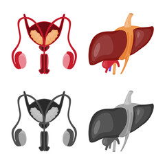 Vector design of biology and scientific logo. Collection of biology and laboratory vector icon for stock.