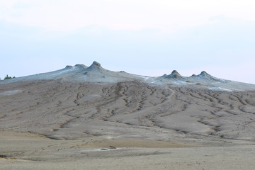 Land with dry and cracked ground