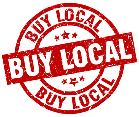 buy local round red grunge stamp