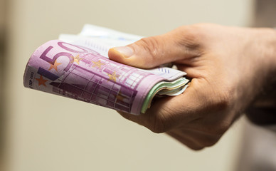 finance  money - Banknotes of the  european  union.