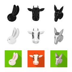 Vector design of agriculture and breeding icon. Set of agriculture and organic  vector icon for stock.