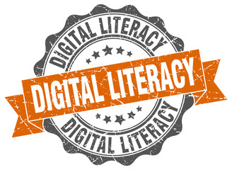Obraz premium digital literacy stamp. sign. seal