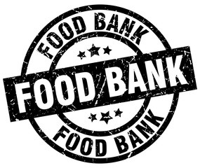 food bank round grunge black stamp