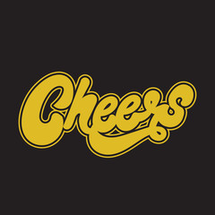 Cheers. Vector handwrittem lettering isolated .