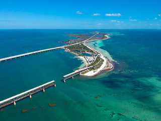 Road 1 to Key West in Florida Keys, USA - obrazy, fototapety, plakaty