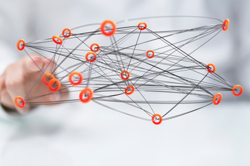 system - Stack of hands showing unity and teamwork .