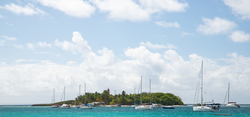 Fototapeta na wymiar Panorama ilet du Gosier Grande Terre Guadeloupe France