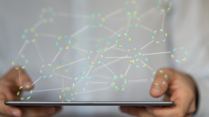 group of human network 3d