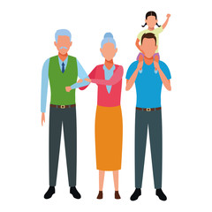 Fototapeta premium family avatar cartoon character